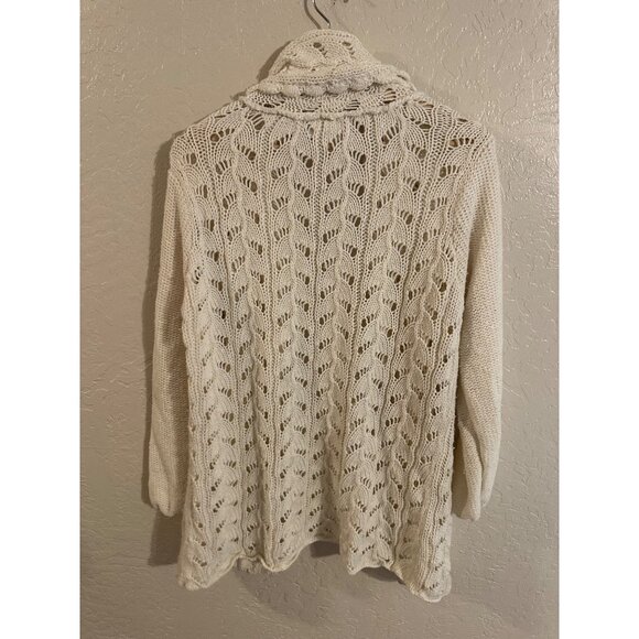 Coldwater Creek Ramie & Cotton Chunky Knit Cardigan - Picture 11 of 11